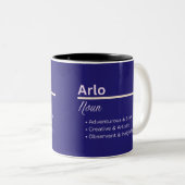 Arlo Boy 名前の意味 ツートーンマグカップ (正面右)