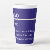 Arlo Boy Personalized Name Definition カフェラテマグ (正面)