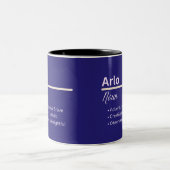 Arlo Boy Personalized Name Definition ツートーンマグカップ (中央)