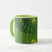 ARLO to Zany 3D Fractal to Green Lover マグカップ (正面左)