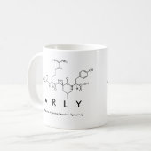 Arlyペプチド名mug コーヒーマグカップ (正面左)