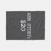 Arm Amputee Funny Gift Humor Missing Limb Quote フリースブランケット (正面(横))