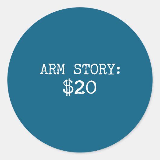 Arm Amputee Funny Gift Humor Missing Limb Quote  ラウンドシール (正面)