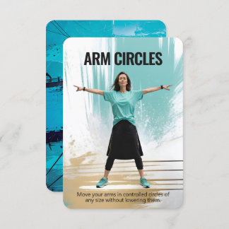 Arm Circles Fitness Card with Blue Backing セーブザデート