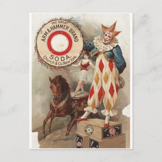 Arm & Hammer Brand Soda Ad Poster 1900 ポストカード (正面)