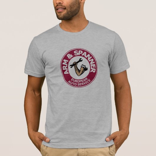 Arm & Spanner Auto Service on Bella Canvas Tee Tシャツ (正面)