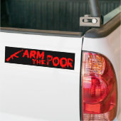 「Arm The Poor」バンパーステッカー バンパーステッカー (トラック上)