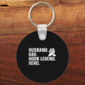 Arm Wrestling Arm Wrestler Husband. Dad. Hook Lege キーホルダー (正面)
