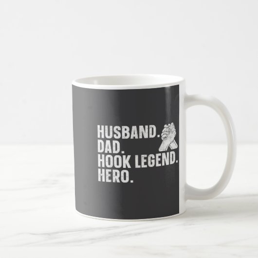 Arm Wrestling Arm Wrestler Husband. Dad. Hook Lege コーヒーマグカップ (右)