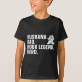 Arm Wrestling Arm Wrestler Husband. Dad. Hook Lege Tシャツ (正面)