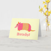 Armadilloグリーティングカード カード (黄色い花)