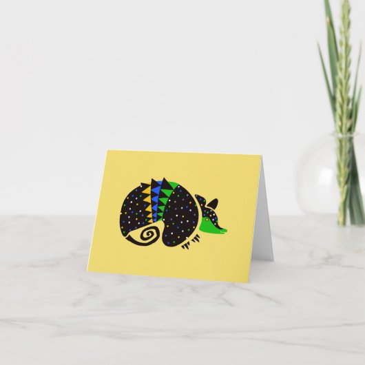 ARMADILLO – 絶滅危惧動物グラフィック – 黄色 カード (正面)
