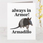 Armadillo Animal Funny  カード (黄色い花)
