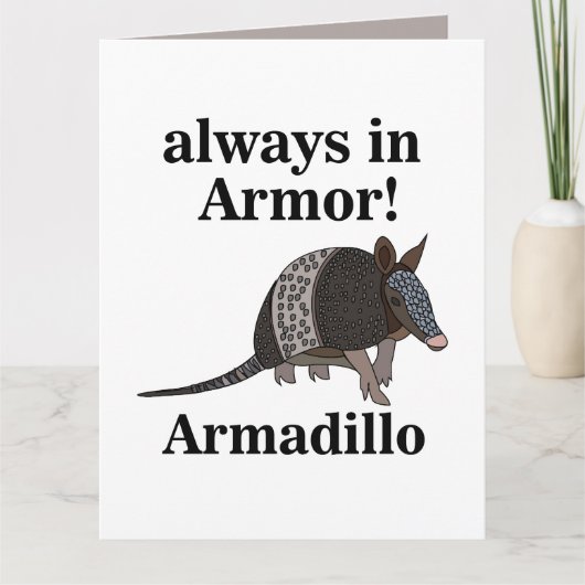 Armadillo Animal Funny  カード (正面)