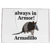 Armadillo Animal Funny  ラージペーパーバッグ (裏面)