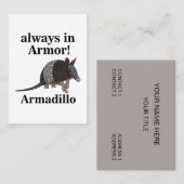 Armadillo Animal Funny  名刺 (正面/裏面)