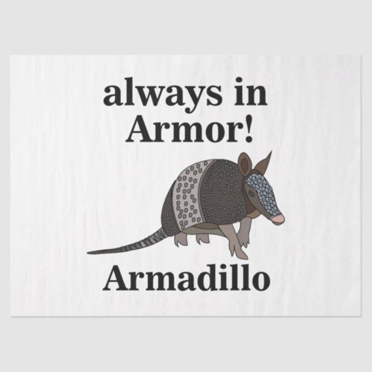 Armadillo Animal Funny  薄葉紙 (正面)