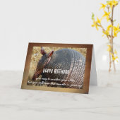 armadillo birthday card humor photo art  カード (黄色い花)
