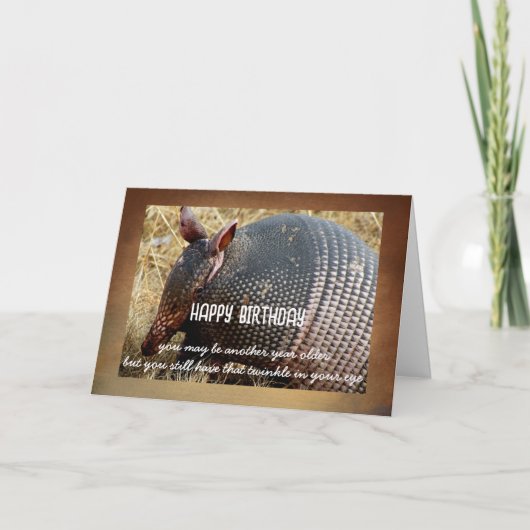 armadillo birthday card humor photo art  カード (正面)
