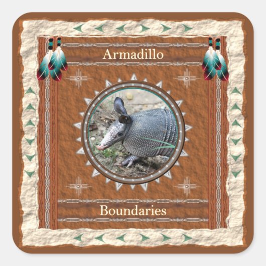 Armadillo - Boundariesスタンプ スクエアシール (正面)