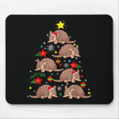 Armadillo Christmas Ornament Tree Funny Zookeeper  マウスパッド (正面)