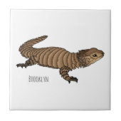 Armadillo girdled lizard cartoon illustration  タイル (正面)