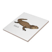 Armadillo girdled lizard cartoon illustration  タイル (側面)