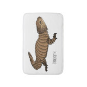 Armadillo girdled lizard cartoon illustration  バスマット (正面縦)