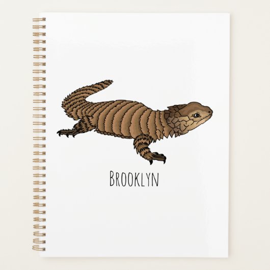 Armadillo girdled lizard cartoon illustration  プランナー手帳 (正面)