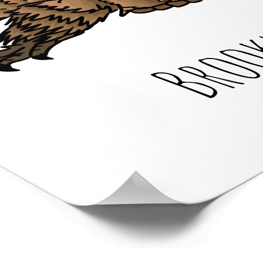 Armadillo girdled lizard cartoon illustration ポスター (角)