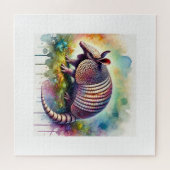 Armadillo in Watercolor 070724AREF102 - Watercolor ジグソーパズル (横)