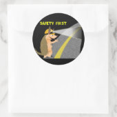 Armadillo Safety Firstステッカー ラウンドシール (バッグ)