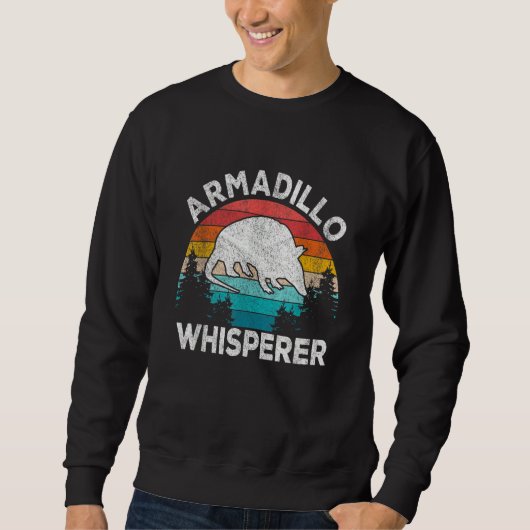Armadillo Whisperer Armadillo Armadillo Retro スウェットシャツ (正面)
