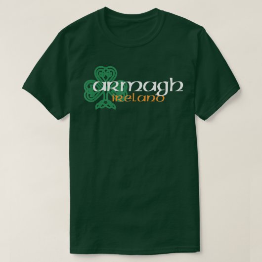 ARMAGHアイリッシュアメリカンケルト系シャムロック Tシャツ (デザイン正面)