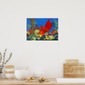 Arman Manookian – 美しい"レッドセイルズ"ポスター ポスター (キッチン)