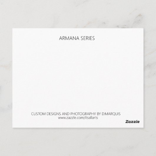 ARMANA MEN #1 ポストカード (裏面)