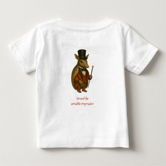 Armand, armadillo ringmaster ベビーTシャツ (裏面)