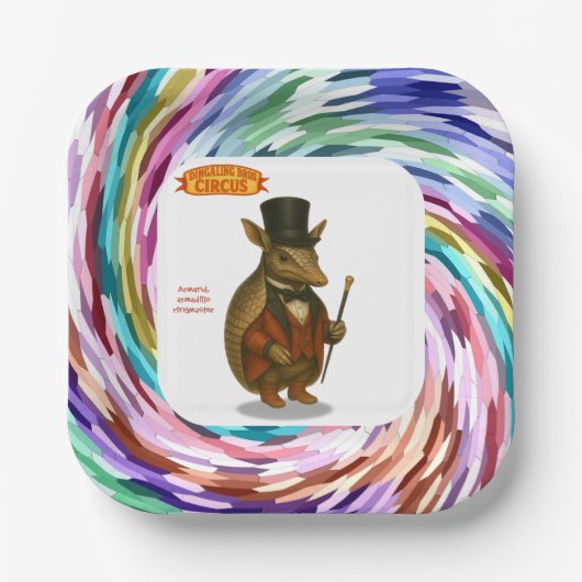 Armand, armadillo ringmaster ペーパープレート (正面)