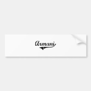 Armaniのクラシックなスタイルの名前 バンパーステッカー