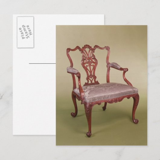 Armchair by Thomas Chippendale, c.1760 ポストカード (正面/裏面)