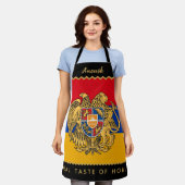 Armenia Chefs Apron, Armenian Flag エプロン (着用した状態)