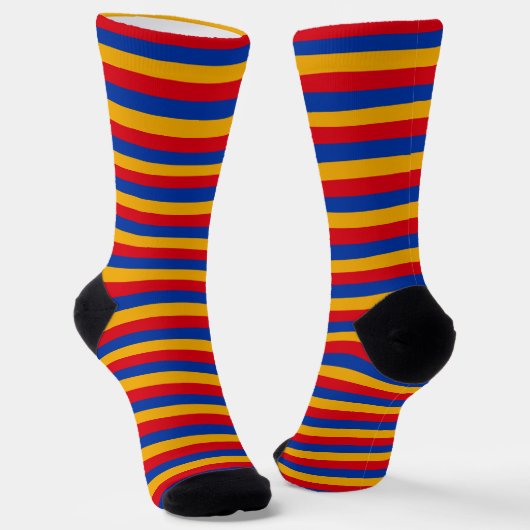 Armenia Socks, patriotic Armenian Flag fashion ソックス (傾斜あり)