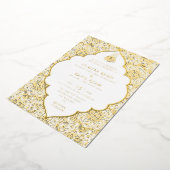 Armenian Archway Carpet Islamic Wedding 箔招待状 (回転した状態)