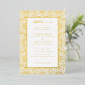 Armenian Archway Carpet Islamic Wedding 箔招待状 (立ち正面)