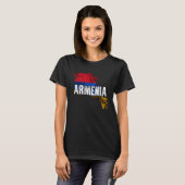 Armenian Map and Flag Souvenir  Distressed Armenia Tシャツ (正面フル)