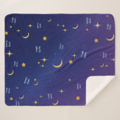 Armenian Night Sky Sweet Dreams Sherpa Blanket  シェルパブランケット (正面(横))
