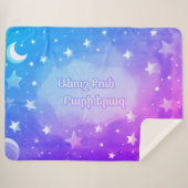 Armenian “Sweet Dreams” Starry Sky Sherpa Blanket シェルパブランケット (正面(横))