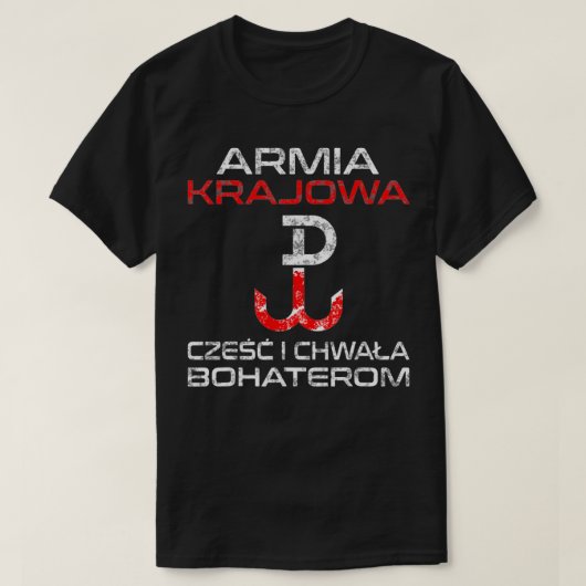 Armia Krajowa 1944 Poland Polskie Polish Resistanc Tシャツ (デザイン正面)