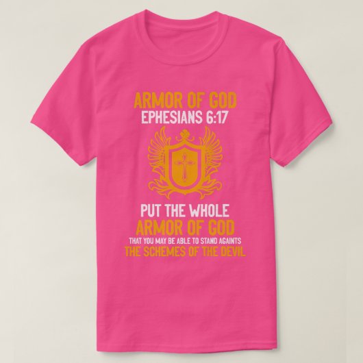 Armor Of God Ephesians 617 Bible Verse T Christian Tシャツ (デザイン正面)