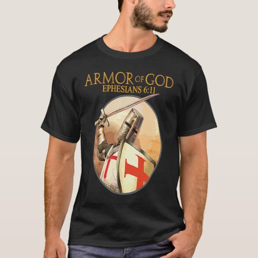 Armor Of God Ephesians Bible Verse Religious Chris Tシャツ (正面)